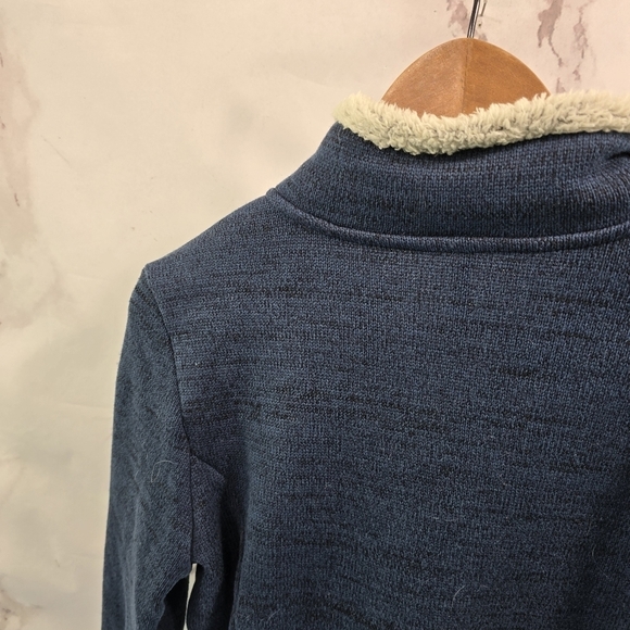 Kuhl Pullover Women Small Blue Plush Mock Sweater Teddy Sherpa Lined Alfpaca - Picture 6 of 10